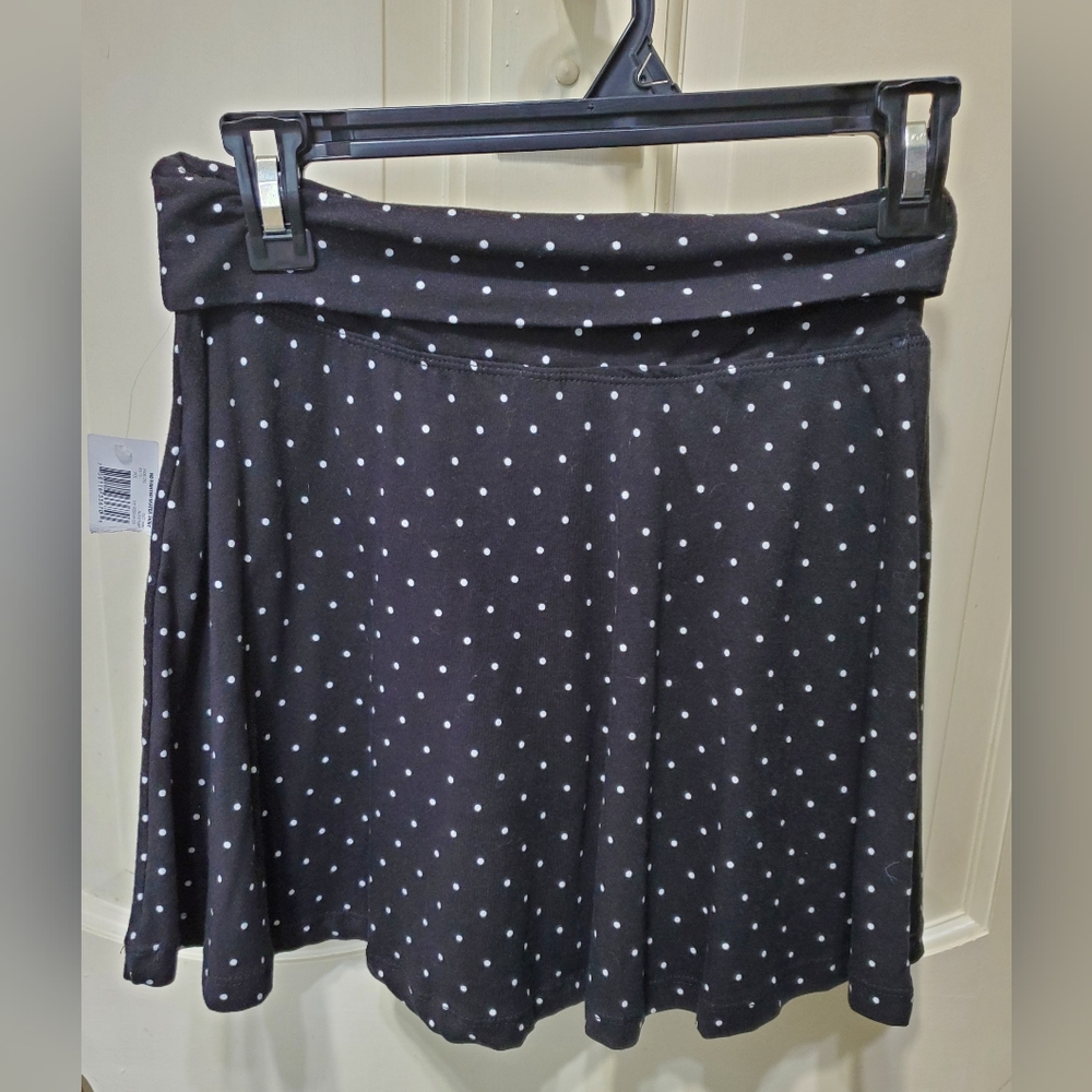 *3/$24*  NWT Black Polka-dot Skater Skirt